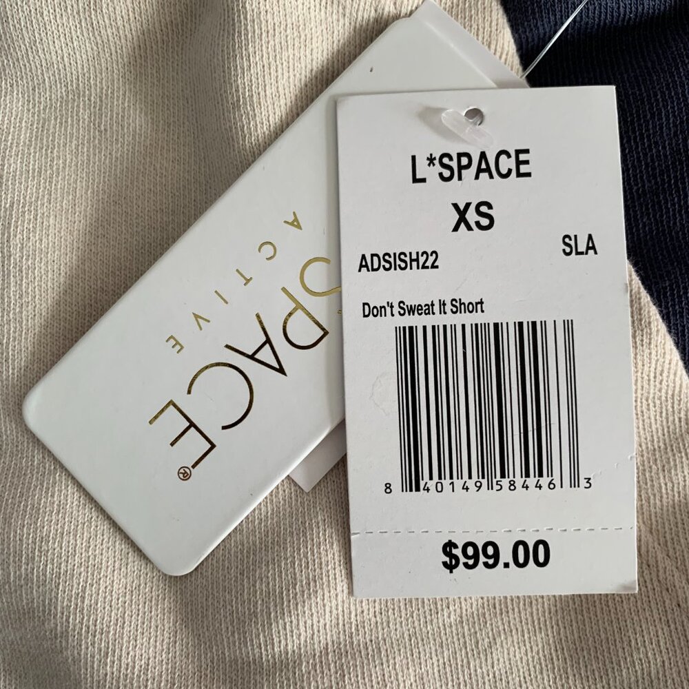 NWT L*SPACE Women's Slate Colorblock Don't Sweat It High Waisted Short Sz XS - Picture 7 of 7
